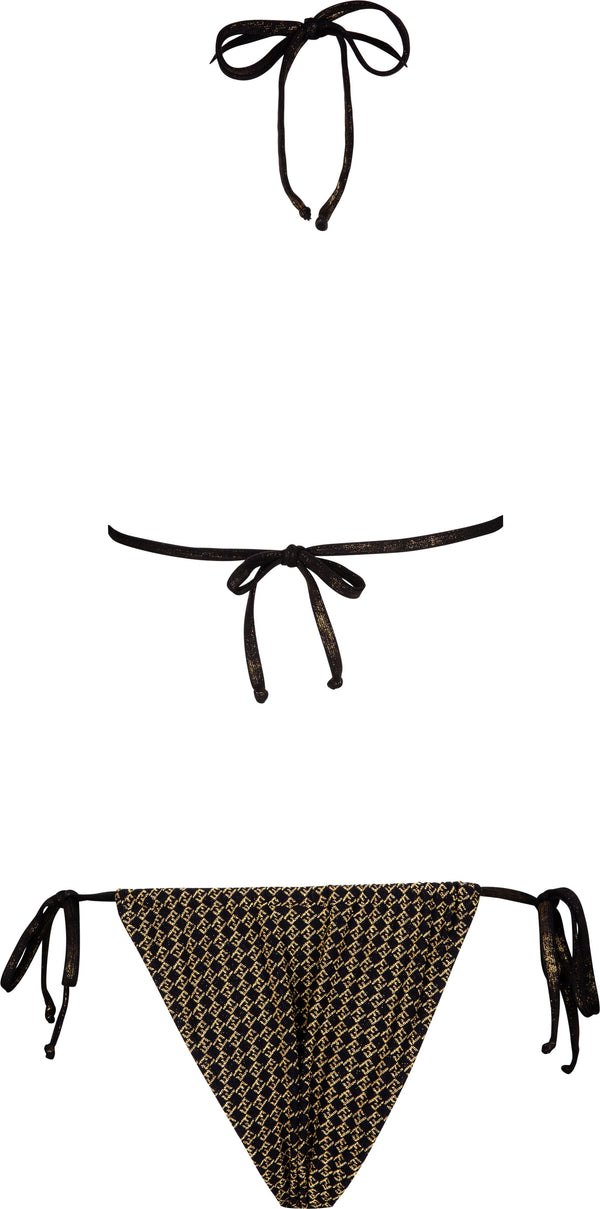 Fendi Zucca Embellished Logo Bikini
