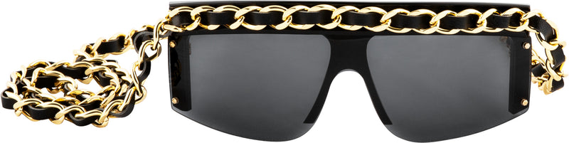 Chanel Fall 1992 Runway Chain Shield Sunglasses