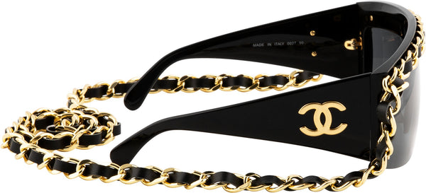 Chanel Fall 1992 Runway Chain Shield Sunglasses