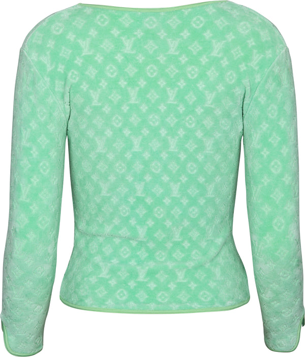 Louis Vuitton Mint Velour Logo Jacket