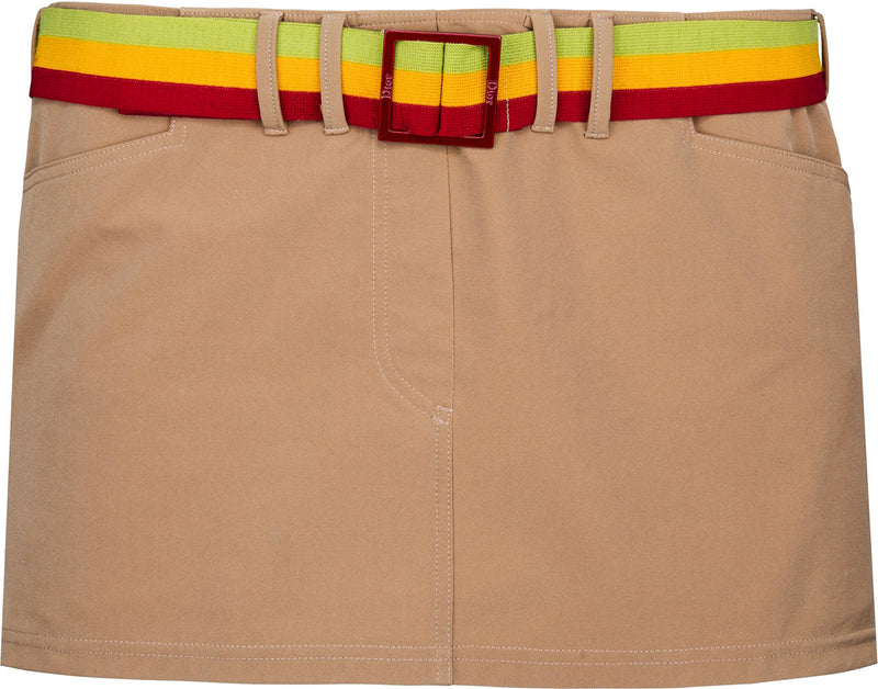 Christian Dior Rasta Belted Mini Skirt