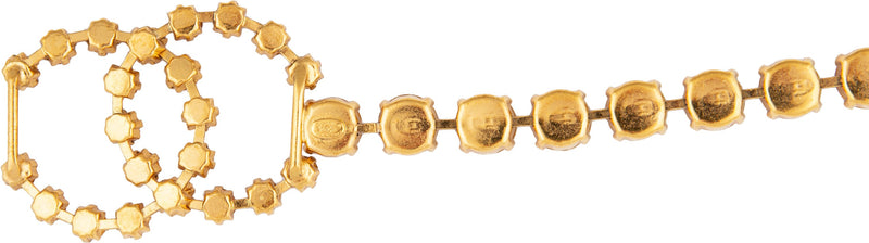 Chanel Spring 1995 Runway Swarovski Embellished Logo Belt