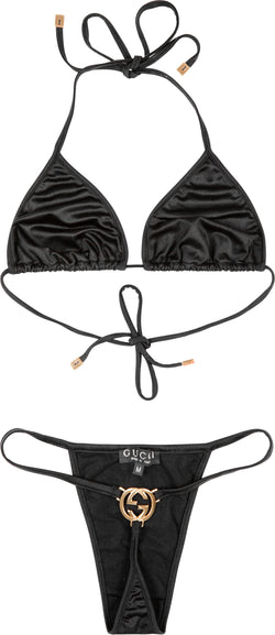 Gucci Museum Spring 1997 Runway Metal Logo G-String Bikini