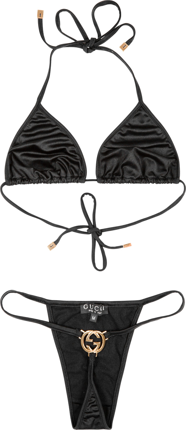 Gucci Museum Spring 1997 Runway Metal Logo G-String Bikini