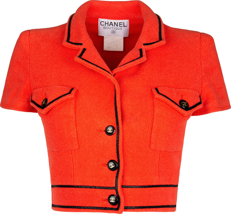 Chanel Spring 1995 Runway Barbie Tweed Cropped Jacket
