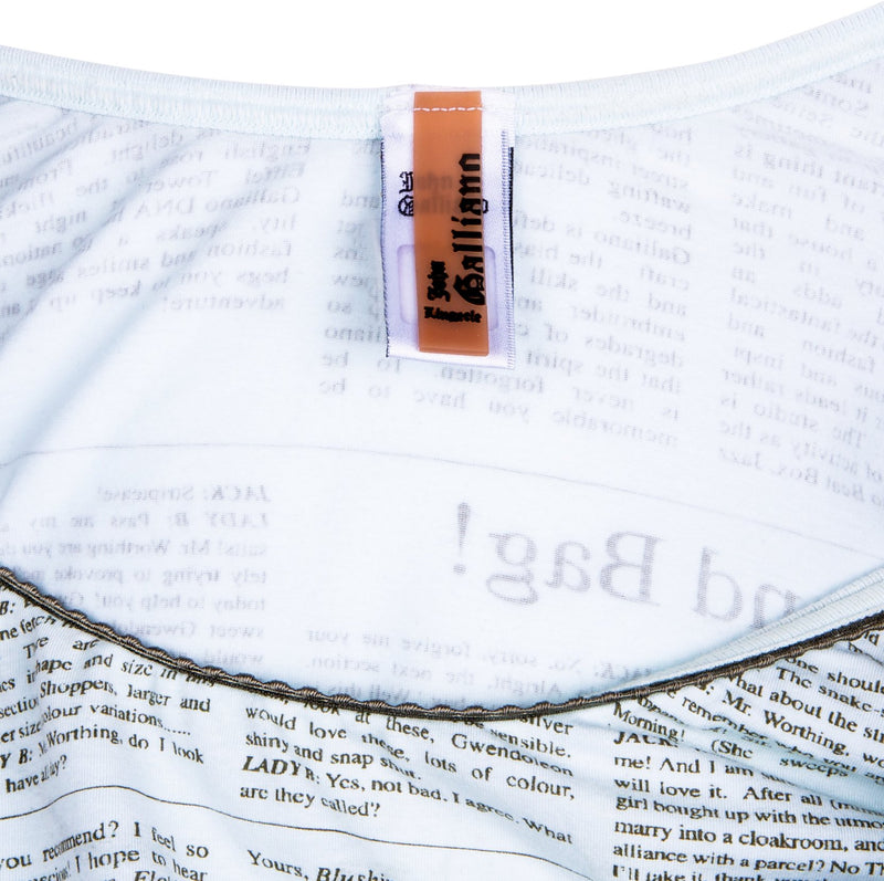 John Galliano Gazette Newspaper Mint One-Piece