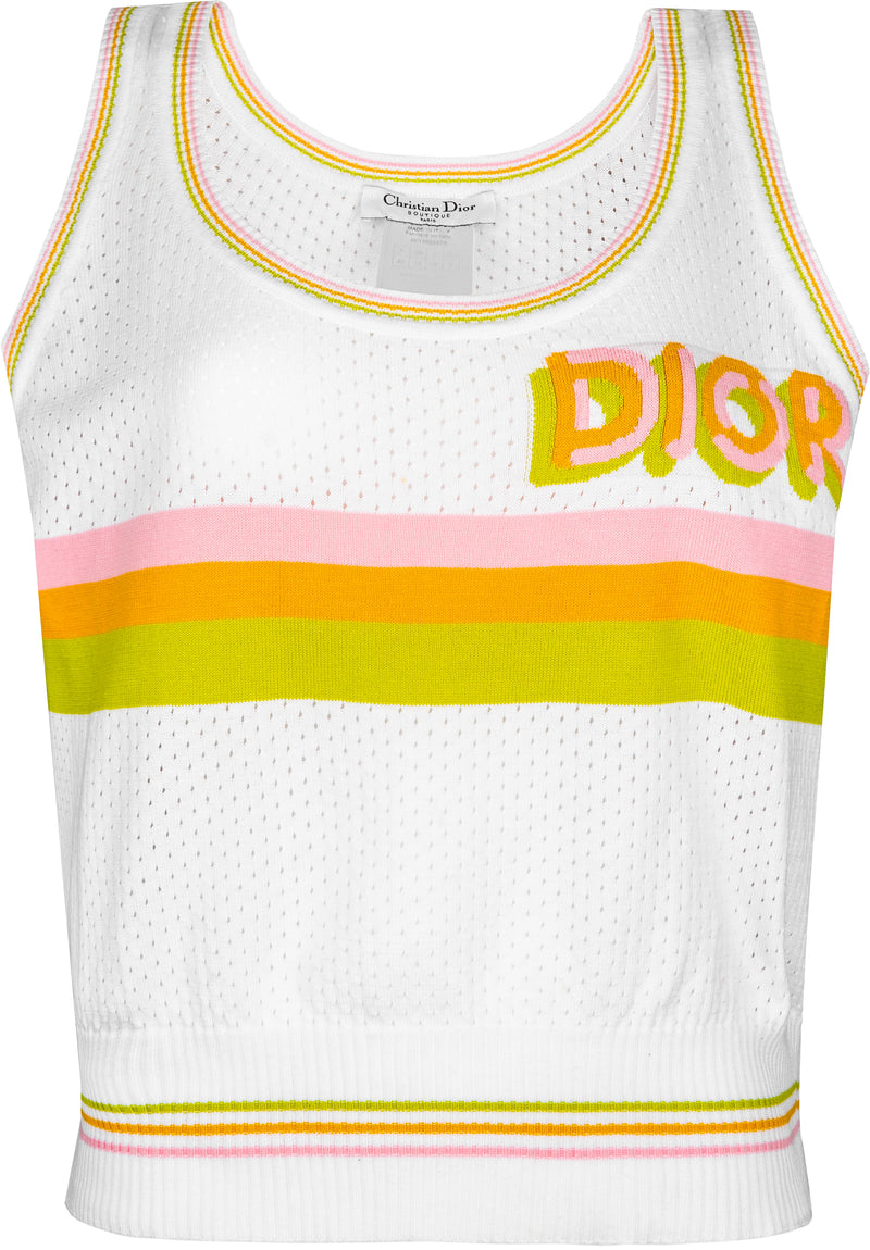 Christian Dior Mesh Logo Tank top