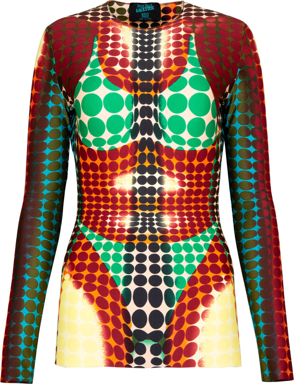 Jean Paul Gaultier Fall 1995 Runway Cyber Dots Top