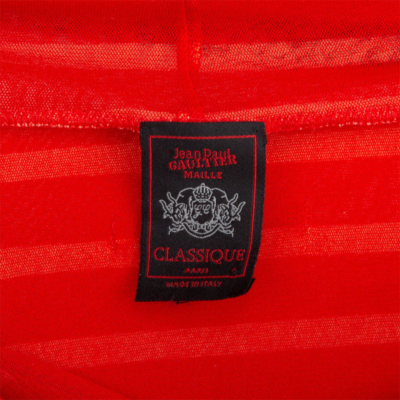 Jean Paul Gaultier Cyber Striped Crop Top