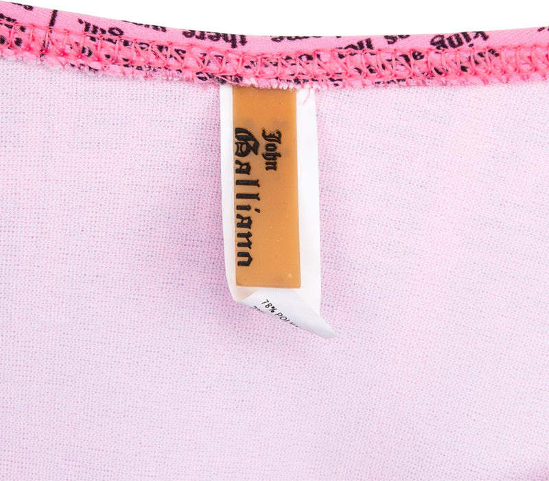 John Galliano Pink Gazette Newspaper One-Piece