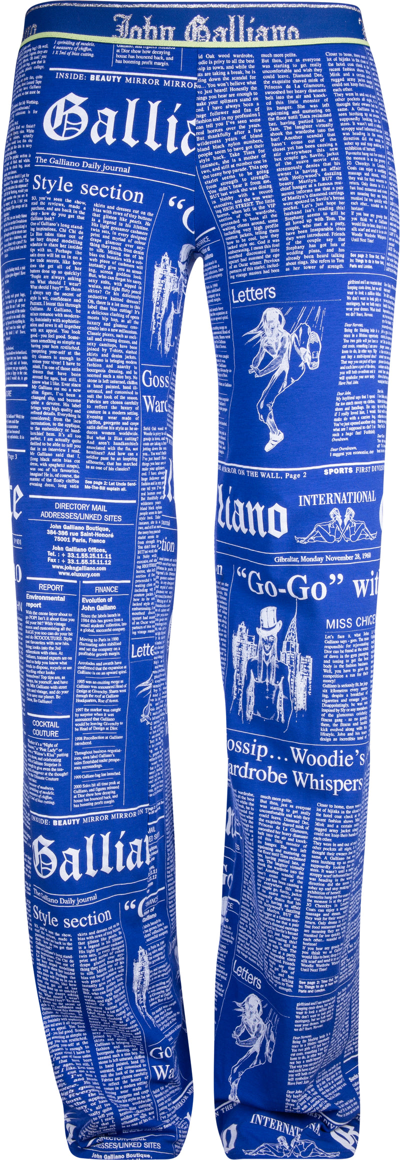 John Galliano Gazette Newspaper Lounge Pants