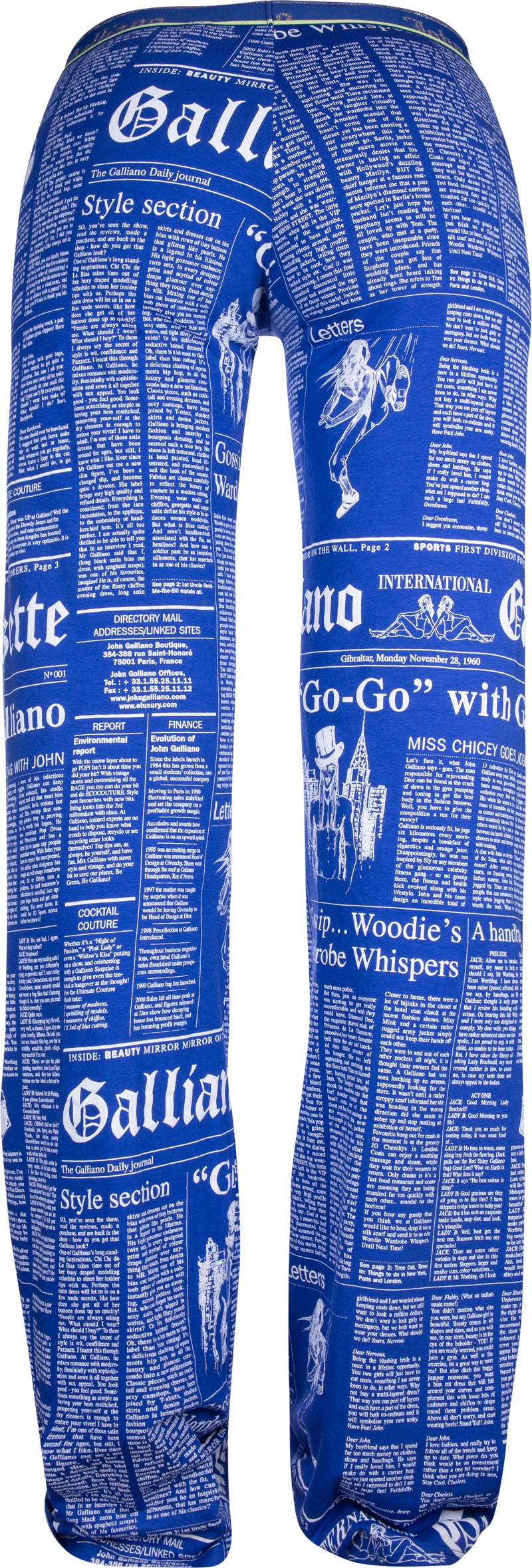 John Galliano Gazette Newspaper Lounge Pants