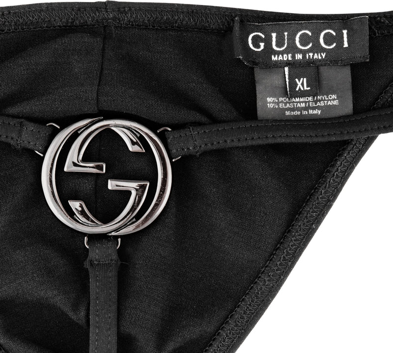 Gucci Men's Museum Spring 1997 Runway Metal Logo G-String