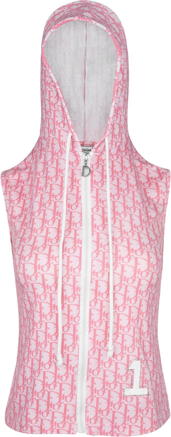 Christian Dior Spring 2004 Girly Diorissimo Lightweight Hoodie Jacket