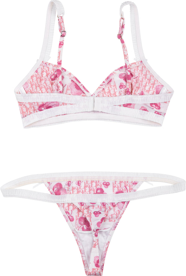 Christian Dior Resort 2005 Logo Flowers Lingerie Bikini Set