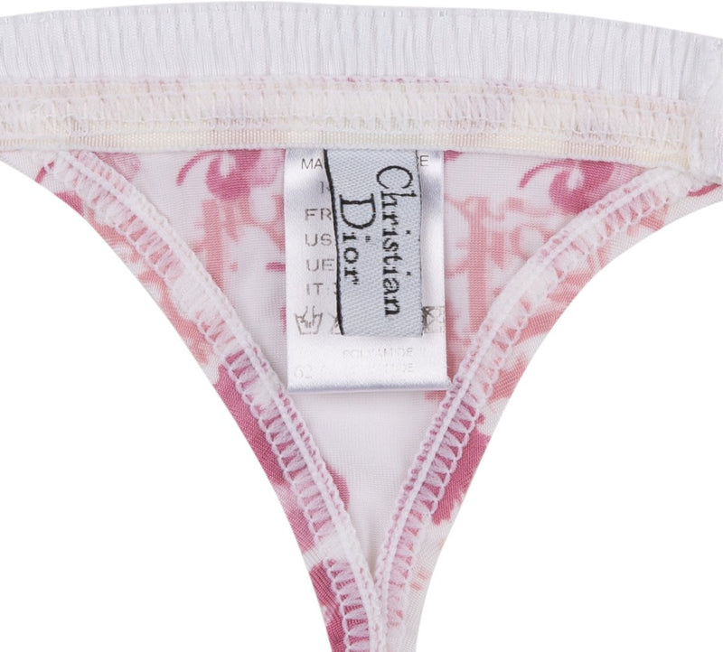 Christian Dior Resort 2005 Logo Flowers Lingerie Bikini Set