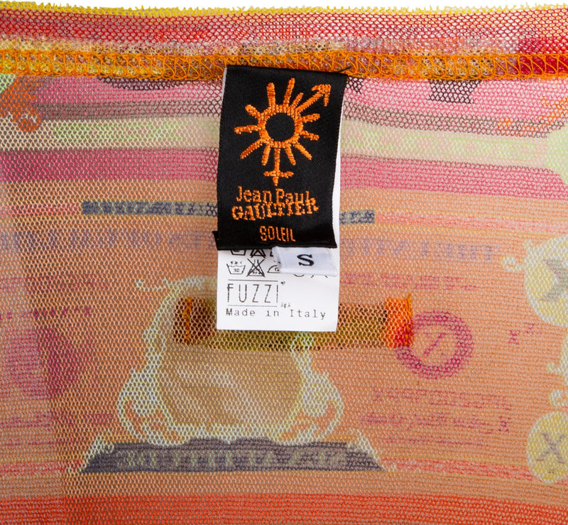 Jean Paul Gaultier Sheer Currency Tank Top
