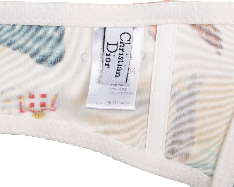 Christian Dior Spring 2002 Runway Stamp Printed Bikini Set