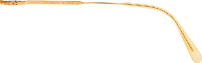 Jean Paul Gaultier Blue Transparent Gold Wire Frame Sunglasses