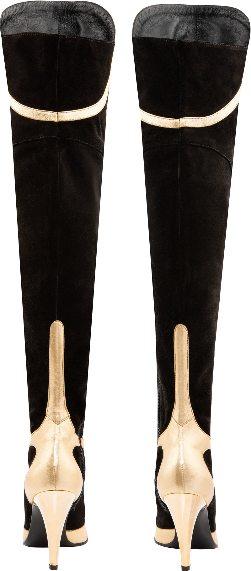 Gianni Versace Fall 1994 Runway Suede Medusa Embellished Boots