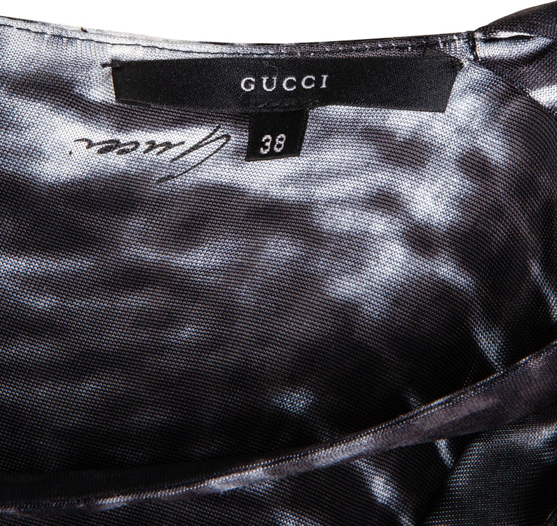 Gucci Spring 2000 Runway Snake Print One-Shoulder Dress