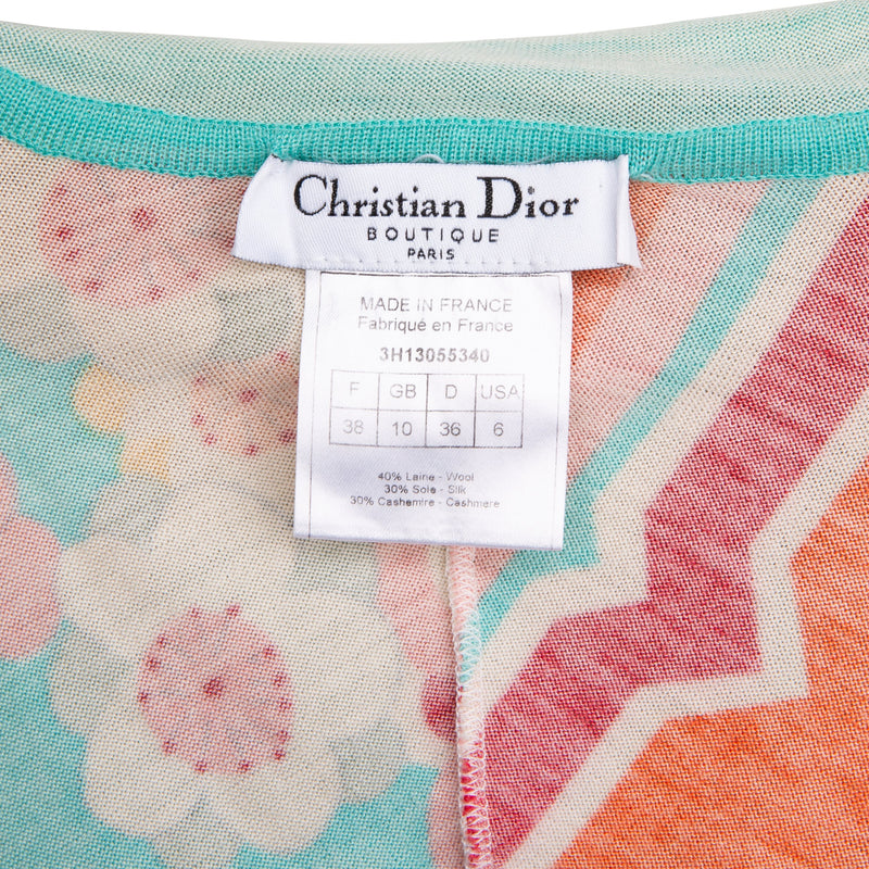 Christian Dior Fall 2003 Runway Printed Sleeveless Top