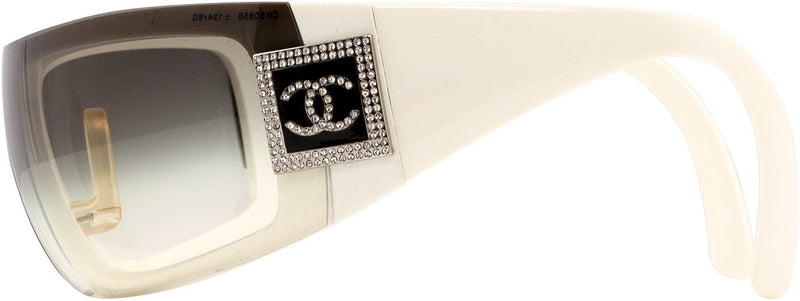 Chanel Ombré Swarovski Logo Shield Sunglasses