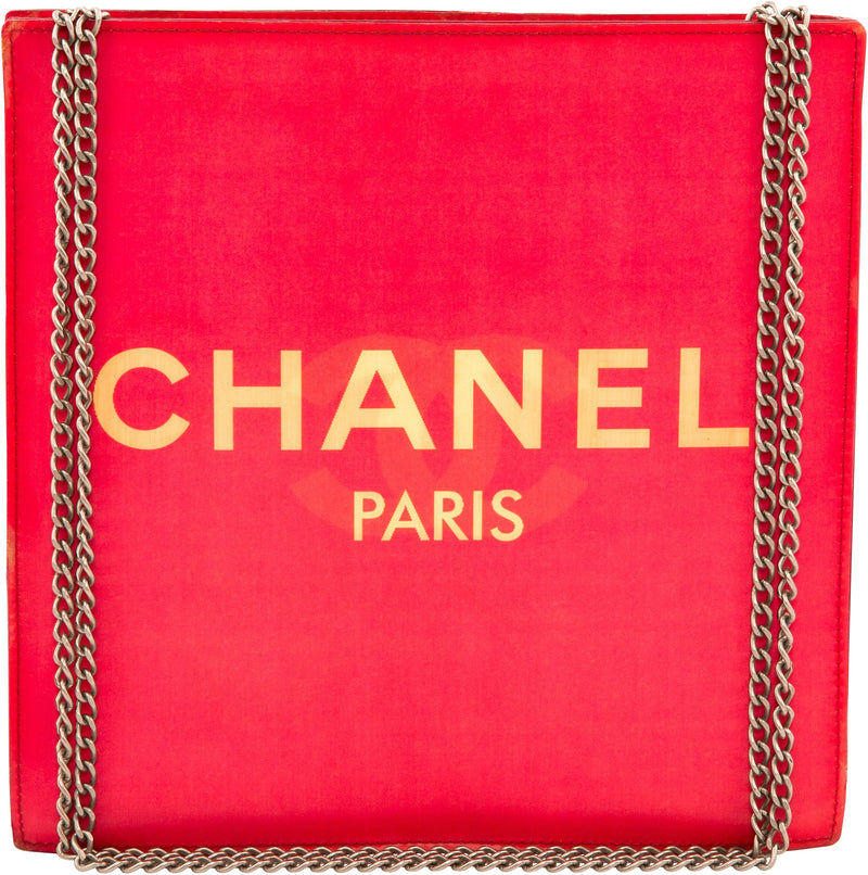 Chanel Hologram Logo Chain Handle Mini Tote