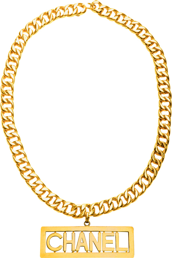 Chanel Fall 1991 Iconic Ad Campaign Giant Plate Necklace