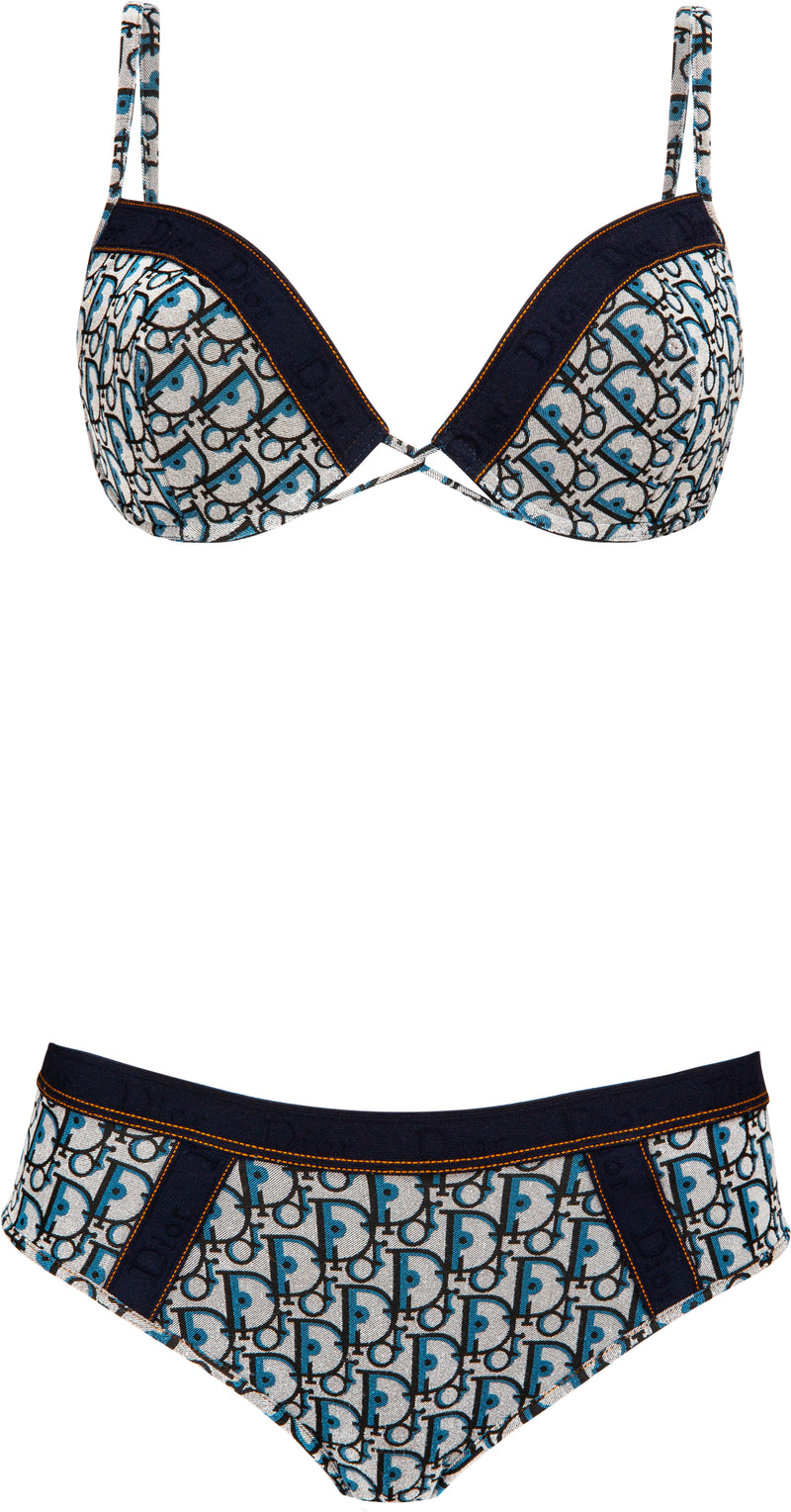 Christian Dior Navy Logo Diorissimo Bikini